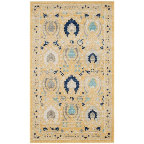 Safavieh Evoke 3' X 5' Power Loomed Rug in Gold and Ivory
