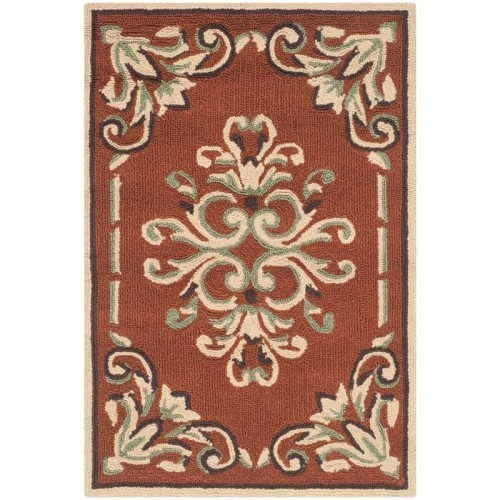 SAFAVIEH  Durarug 8' X 10' Hand Hooked Polypropylene Rug In Rust