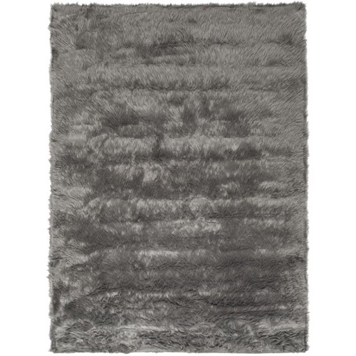 SAFAVIEH  Faux Sheep Skin 2' X 3' Power Loomed Acrylic Rug In Gray