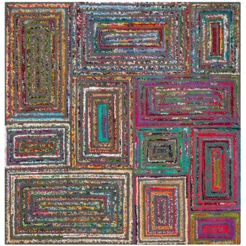 Safavieh Nantucket 9' X 12' Hand Tufted Cotton Wool Rug in Charcoal