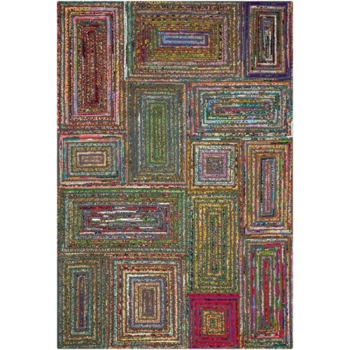 Safavieh Nantucket 9' X 12' Hand Tufted Cotton Wool Rug in Charcoal