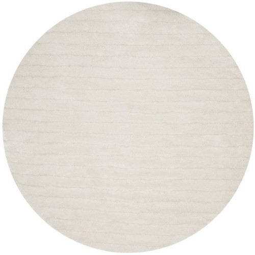 SAFAVIEH  3D Shag 6' Round Hand Tufted Rug In Pearl