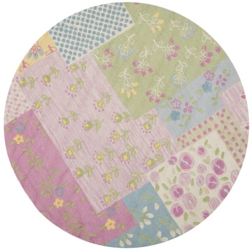 SAFAVIEH   Kids 6' Round Hand Tufted Rug In Pink