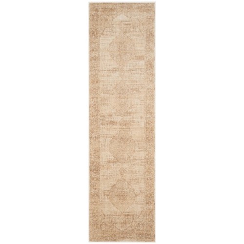 SAFAVIEH  Vintage 2'2" X 8' Power Loomed Viscose Pile Rug In Creme