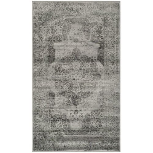 SAFAVIEH  Vintage 12' X 18' Power Loomed Viscose Pile Rug In Gray