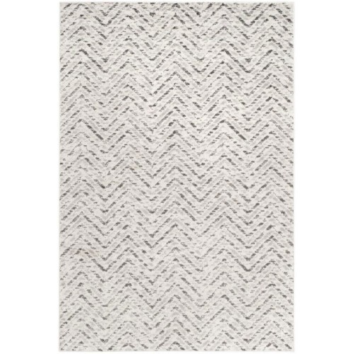 MAKLAINE  6' X 9' Power Loomed Rug In Ivory And In Charcoal