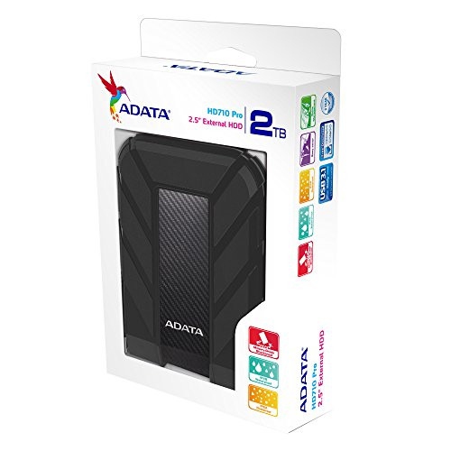 ADATA 2TB 1.05" USB 3.1 Portable external hard drive For Mac - Black