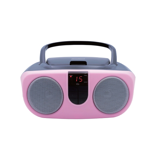 Sylvania Portable CD Player with AM/FM Radio Pink