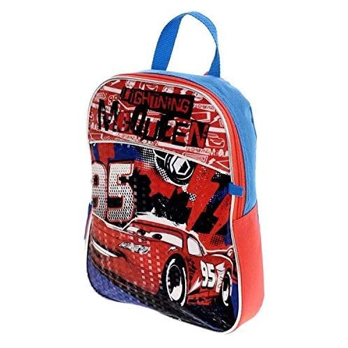 Disney Cars Mini Backpack with Pencil Case - 12 Inch School Bag for Kids [Blue]