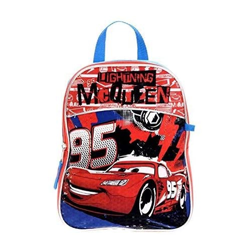 Disney Cars Mini Backpack with Pencil Case - 12 Inch School Bag for Kids [Blue]