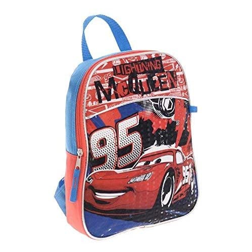 Disney Cars Mini Backpack with Pencil Case - 12 Inch School Bag for Kids [Blue]