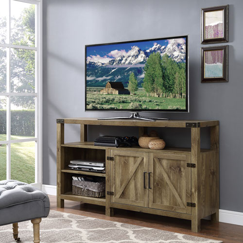 Winmoor Home Rustic Country 60 1 Cabinet Tv Stand Barnwood