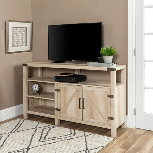 Winmoor Home Rustic Country 60 1 Cabinet Tv Stand White Oak