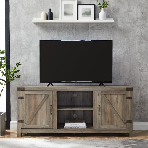 Winmoor Home Rustic Country 60" TV Stand - Grey Wash