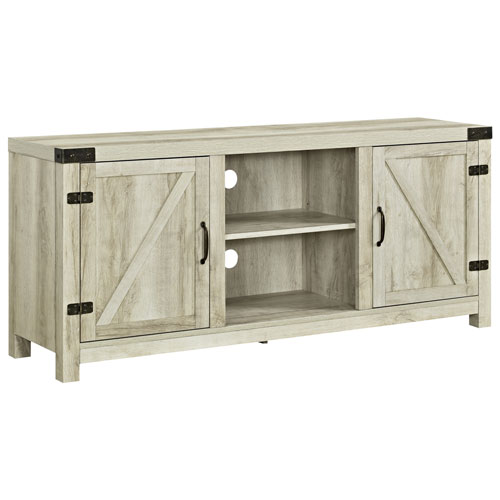 Winmoor Home Rustic Country 60" 2-Cabinet TV Stand - White Oak
