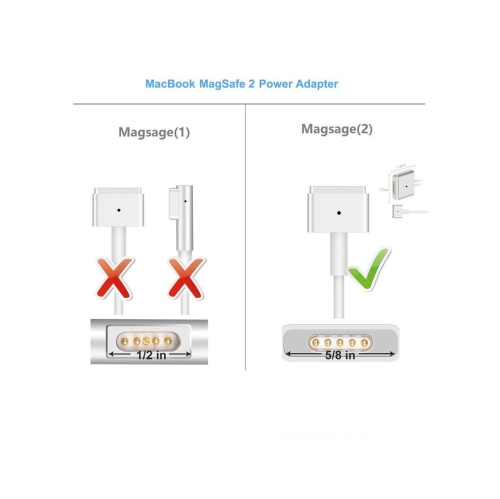 Chargeur compatible HYFAI MacBook Pro 16,5 V 3,65 a 60 W T-Tip MagSafe 2 pour MacBook Pro 13 po 15 po d’Apple après 2012
