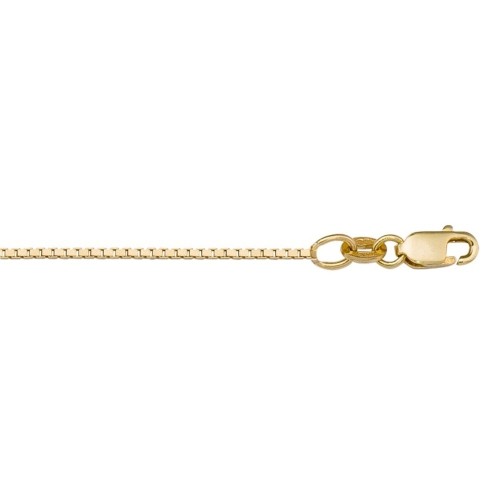 PRICE-HUT  10K 24" Gold Box Link 1.0 MM Italian Chain With Lobster Clasp Tn1111024 In Yellow