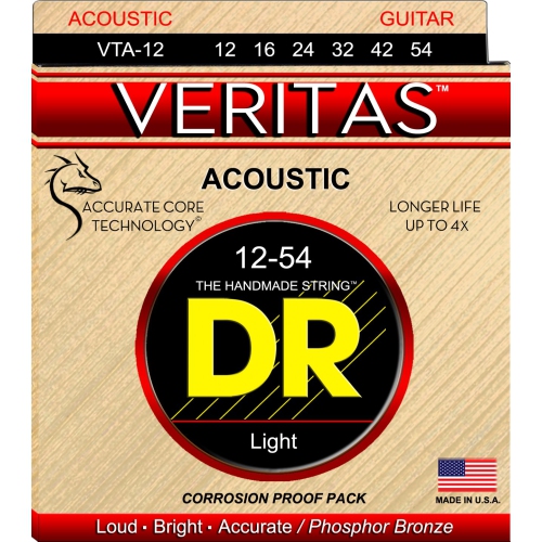 Veritas Acoustic Guitar Strings, Light