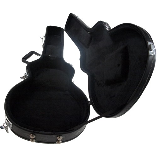 Solo LP Style Hardshell Electric Guitar Case, Black Skulls