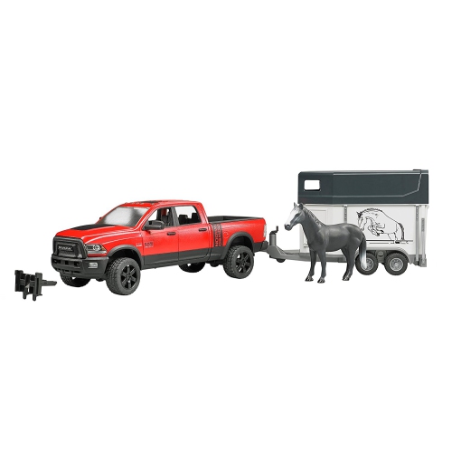 Bruder | Leisure Time: RAM 2500 Power Pickup Truck With Horse Trailer And Horse