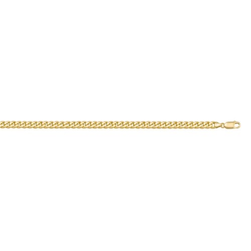PRICE-HUT  10K 22" Gold Flat Beveled Curb Link 2.7 MM Italian Chain With Lobster Clasp Tn2071022 In Yellow