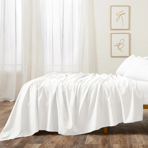 CONFORT ÉGYPTIEN – Ensemble de draps légers soyeux – Micro brossé – Passe profonde – Ensemble de 4 pièces