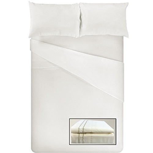 VISCOLOGIC  Egyptian Comfort - Silky Smooth Lightweight Bed Sheet Set - Brushed Micro - Deep Pocket - 4 Piece Set - King - In White