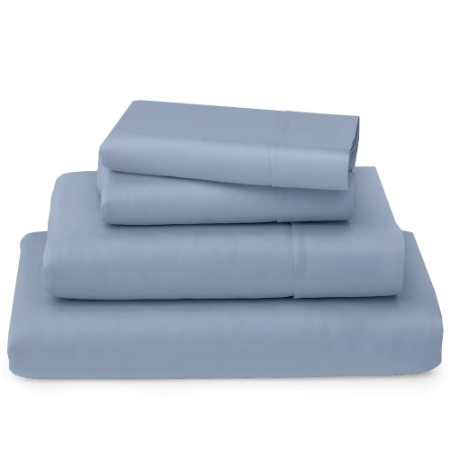 CONFORT ÉGYPTIEN – Ensemble de draps légers soyeux – Micro brossé – Passe profonde – Ensemble de 3 pièces