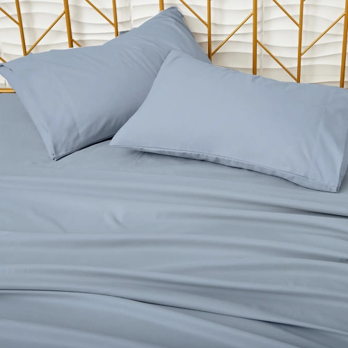 CONFORT ÉGYPTIEN – Ensemble de draps légers soyeux – Micro brossé – Passe profonde – Ensemble de 3 pièces