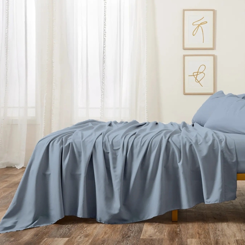 CONFORT ÉGYPTIEN – Ensemble de draps légers soyeux – Micro brossé – Passe profonde – Ensemble de 3 pièces