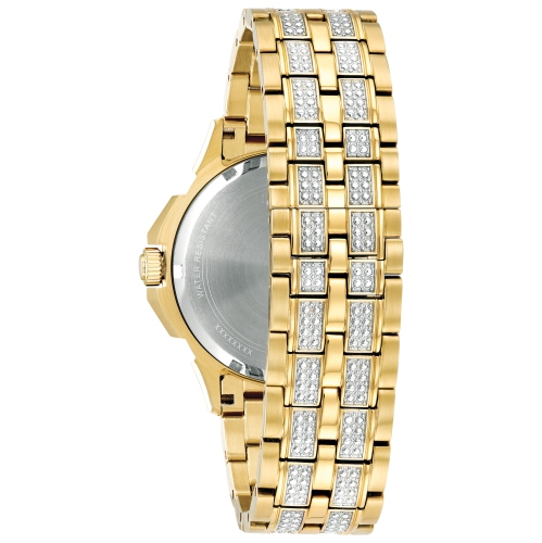 Bulova Mens Octava Quartz Watch 41.5mm Gold-Tone Stainless Steel Case and Bracelet with Silver-White Dial