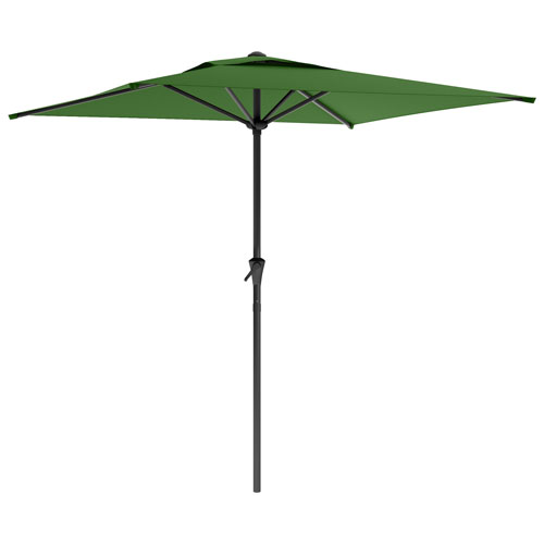 CorLiving Collapsible 6.5 ft. Square Patio Umbrella - Forest Green
