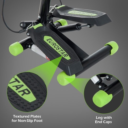 Soozier Adjustable Twist Stepper w/ LCD Monitor and Ropes