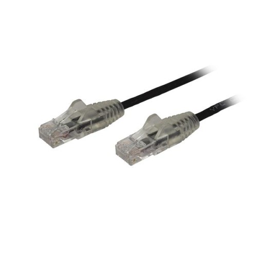 StarTech 6 ft Black Cat6 / Cat 6 Ethernet Cable - Slim - Snagless 6ft