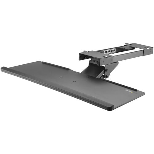 Image 1 de 6.. Plateau de clavier ergonomique réglable sous le bureau de StarTech - Noir -