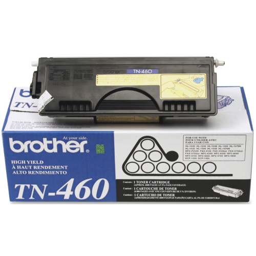 Brother TN460 TN-460 Black High Yield Original Toner Cartridge For. HL-1240/1250/1270N, FAX-4750/5750, MFC 8700