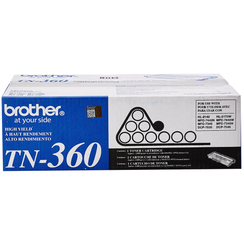 BROTHER  Tn-360 High Yield Black (Tn360) Original Toner For. Dcp-7030-7040, Hl-2140, Hl-2170W, Mfc-7440N, 7840W