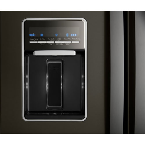 Réfrigérateur à deux portes 19,7 pi³ et 30 po de Whirlpool - Acier inoxydable noir