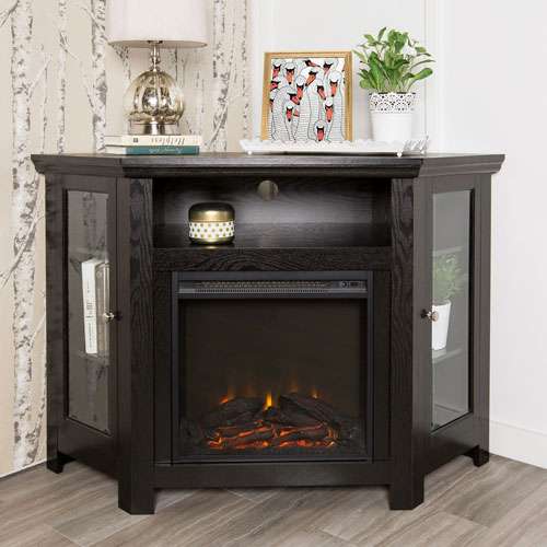 Winmoor Home Transitional 50" Fireplace TV Stand - Black