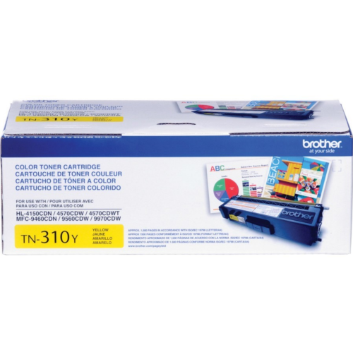 Brother TN-310Y, Yellow Original Toner Cartridge, For HL-4150CDN-4570CDW, MFC-9460CDN-9560CDW-9970CDW