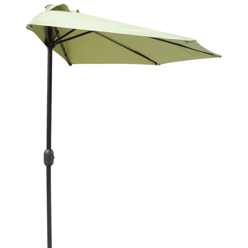 Island Umbrella Lanai Full Sized 9 Ft Octagonal Patio Half Umbrella Green Best Buy Canada