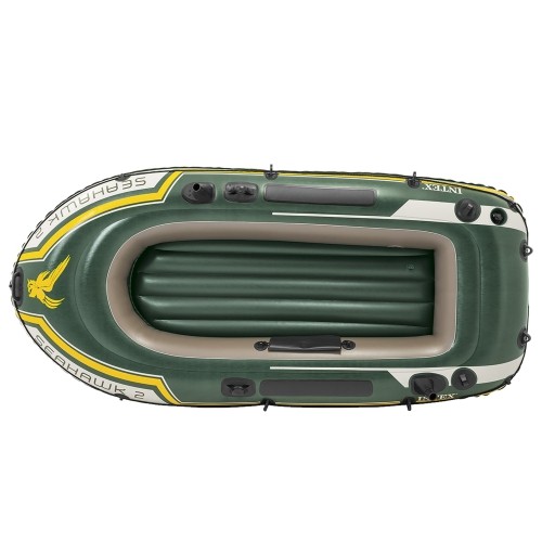 PVC Green and White Intex Seahawk-4 for 4 Person Boat, - ID: 22064197888