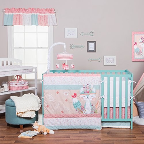 Trend Lab Wild Forever 3 Piece Crib Bedding Set Pink Teal Best