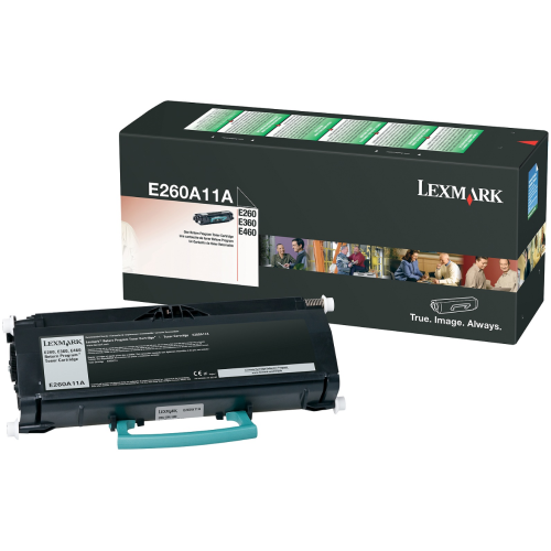 Lexmark E260A11A Original Return Program Black Laser Toner Cartridge, For E260DN, E360DN, E460DWTN, E462DTN