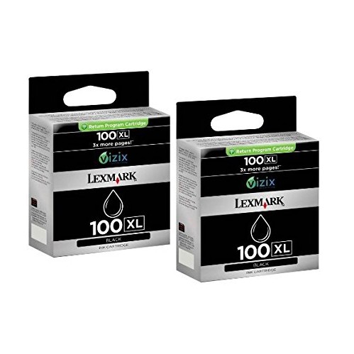 Original Lexmark 100xl Black Ink - Twin Pack - FINAL SALE - Free Shipping