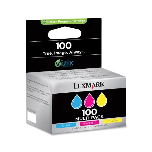 Original Lexmark 100xl Color C/M/Y Ink - Combo Pack - FINAL SALE - Free Shipping