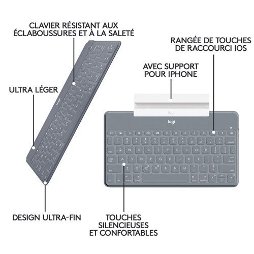 Logitech Keys-To-Go Keyboard for iPad - Grey - Only at Best Buy