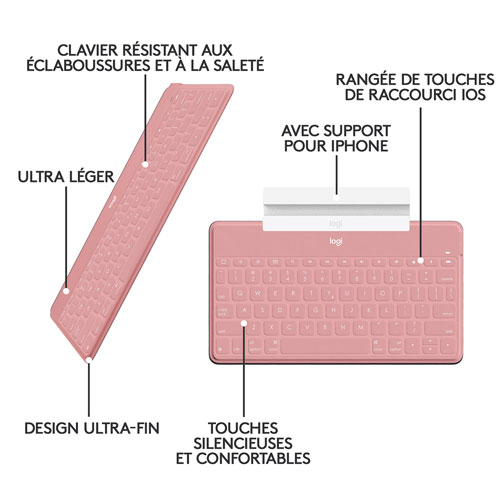 Logitech Keys-To-Go Keyboard for iPad - Pink