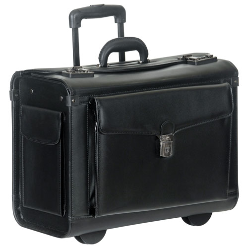 Mancini Business Wheeled Briefcase - Black