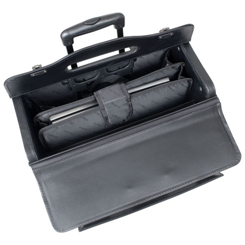 Mancini Business Wheeled Briefcase - Black